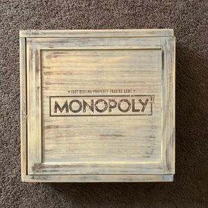 Wooden monopoly puzzle set board